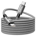 Produktbild: USB C Kabel 100W USB C auf USB C Kabel 2M PD 5A Schnellladekabel USB c Ladekabel Nylon Ladekabel USB C für iPhone 16 15 Pro Max, Samsung Galaxy S24 S22 S21 S25, iPad, MacBook Pro/Air, Pixel,Switch