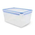 Produktbild: EMSA Clip & Close Frischhaltedose, rechteckig, 8 L, mit Deckel, Aufbewahrungsbox, 100 Prozent dicht, spülmaschinen-, gefrier-, mikrowellenfest, Transparent, Blau, Made in Germany, 508548