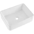 Produktbild: VEVOR Waschbecken Aufsatzwaschbecken 40cm Breit Badezimmer Waschbecken Bad über der Theke, Keramikwaschbecken moderner Stil für Badezimmer Toiletten Hotels Restaurants helles Weiß, 40*30*13cm
