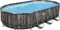 Produktbild: METAL RAHMEN POOL - Oval - 6.10 x 3.66 x 1.22 m, Holzdesign mit Zubehör