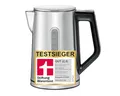 Produktbild: ROMMELSBACHER Wasserkocher WK 3000 – Stiftung Warentest Sieger 3/2025, 1,7 Liter, 1-Tasten-Steuerung, Stellstart-Funktion, Temperaturwahl von 45-100 °C, geschlossener Kannenboden, Kochstoppautomatik