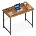 Produktbild: ODK Schreibtisch, Computertisch Bürotisch mit Kopfhörer Halter, Schreibtisch Klein Arbeitszimmer Holz PC Tisch Officetisch für Home, Office (Braun, 80×40cm)