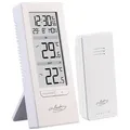Produktbild: infactory Thermometer: Digitale Temperaturstation mit Innen-/Außenthermometer, Funkuhr, weiß (innen und außen Thermometer, mit Außensensor, Uhren)