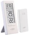 Produktbild: infactory Funkthermometer: Digitale Temperaturstation mit Innen-/Außenthermometer, Funkuhr, weiß (Temperaturmesser, Funk-Thermometer mit Außensensor, Küchenuhr)