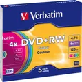 Produktbild: Verbatim 43297 DVD+RW Rohling 4.7GB 5 St. Slimcase Farbig