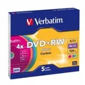 Produktbild: 43297 Verbatim DVD+RW Colours 120 mm Slimcase 5 Stück(e) 4 7GB ~D~