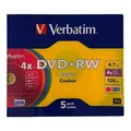 Produktbild: Verbatim DVD+RW Rohling 5 Farben 4,7GB 120min 5 Stück NEU & OVP