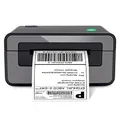 Produktbild: POLONO Etikettendrucker, DHL Thermodrucker Labeldrucker, Label Printer Thermodrucker Desktop Etikettendruck für Amazon, Ebay, Etsy & Shopify, DHL ups USB Mac/PC Count, Grau