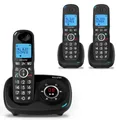 Produktbild: Alcatel XL595 Voice Trio schnurloses Großtastentelefon mit DREI Mobilteilen und Anrufbeantworter extra großes Festnetztelefon für zuhause mit Anrufschutz