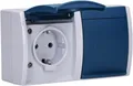 Produktbild: Busch - Jaeger 20/2 EW - 53 Ocean IP44 AP Schuko - Steckdose 2 - Fach Waagerecht