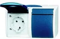 Produktbild: Busch Jaeger SWD-Aufputzsteckdose RA doppelt horizontal blau - 46