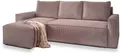 Produktbild: Masseno Ecksofa POTARO mit Schlaffunktion L-Form, Glamour Sofa mit Bettkasten, Wohnzimmersofa, Couch, Soffa, Bettsofa, Couchgarnitur - Flieder, POSO 130