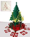 Produktbild: DEESOSPRO Weihnachtskarten, Karte 3D pop up Grußkarte mit schönen Papier-Cut, Geschenk für Weihnachten, Umschlag enthalten, Chrismas Geschenkkarte, Weihnachtsbaum