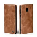 Produktbild: LBH Handyhülle für Samsung Galaxy J7 (2017) in Hellbraun mit Karten- und Geldfach Smartphone Hülle mit Standfunktion Flip Case Schutzhülle Magnetverschluss Vintage