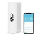 Produktbild: WiFi Thermometer Hygrometer Innen, Mini Thermometer Raumthermometer mit App Fernbedienung, Temperatur Luftfeuchtigkeitmessgerät mit Datenspeicherung für Gewächshaus, Kompatibel Alexa Google Home 1PCS