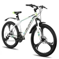 Produktbild: Hiland 26 Zoll Mountainbike für Erwachsene, 3/6 Speichenrad 18 Gang Herren Damen Mountainbike, mit Doppelscheibenbremse, 26 Zoll MTB Aluminiumrahmen