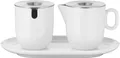 Produktbild: WMF Kaffeeservice Barista Zucker & Milch-Set (3-tlg), 2 Personen, Porzellan, mit Untersetzer, Milchkanne, spülmaschinengeeignet