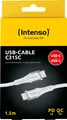 Produktbild: Intenso USB-Kabel „C315C“ – USB-C zu USB-C, 1,5 m, 60 W, 480 Mbit/s, Weiß