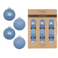 Produktbild: Weihnachtskugeln Glas 8cm 12 Stück - matt & glänzend - Christbaumkugeln Weihnachtsbaumkugeln für Weihnachten - Christbaumschmuck & Weihnachtsbaumschmuck - Airy Blue