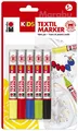 Produktbild: Marabu 314000000001 Marabu KiDS Textilmarker, 5 x 3 ml, 5er Blister