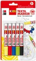 Produktbild: Marabu KiDS Textilmarker 5 Stoffmalstifte gelb rot blau grün schwarz waschbar