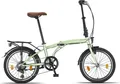 Produktbild: PACTO TEN - 20 Zoll hochwertiges Faltfahrrad Stahlrahmen 6 Speed Shimano Gänge faltbares Citybike Klapprad Faltrad Fahrrad Folding Hollandrad Minze