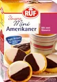 Produktbild: RUF Mini-Amerikaner, Backmischung nur 10 Min Backzeit für Gebäcktaler mit 2 Glasuren, ergibt 14 Stück