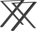 Produktbild: Tischgestell 2er Set ‘Maribo’ für Esstisch Schreibtisch Stahl 72 x 55 cm Schwarz