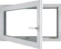 Produktbild: Meeth Kellerfenster 60 x 40 cm DIN links 1 Flügelig Dreh-Kipp weiß