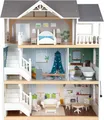 Produktbild: Puppenhaus Stadtvilla, 5 Zimmer, inkl. Möbel, Holz, Loggia