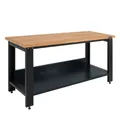 Produktbild: TRUTZHOLM Werkbank Profiline XXL 170 x 69 cm, 1000 kg Traglast, freistehender Werkstatttisch mit massiver Hartholzplatte, Robustes Stahlgestell, Arbeitshöhe 93 cm, anthrazit