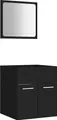 Produktbild: vidaXL 2-tlg. Badmöbel-Set Schwarz Holzwerkstoff