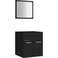 Produktbild: 2-tlg. Badmöbel-set Schwarz Holzwerkstoff Vidaxl