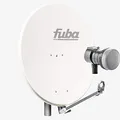 Produktbild: Fuba Satellitenschüssel Komplettset 1 Teilnehmer DAL 801 W - Alu Sat-Schüssel/Sat-Spiegel weiß + Fuba DEK 117 Single Universal LNB - HDTV, UHD(4K/8K), 3D