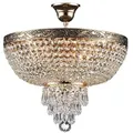 Produktbild: Maytoni Kronleuchter mit antik‐goldenem Metallrahmen Kristall‐Akzenten 5‐flammig – Palace | Maytoni