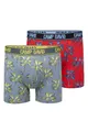 Produktbild: Camp David Herren Boxershorts mit All Over Print, 2er-Pack Surf Grey/Red S