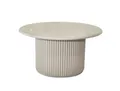 Produktbild: Couchtisch Rund ø80 cm - Marmoroptik & Lamellenoptik Beige