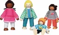 Produktbild: Biegepuppen INTERKULTURELLE FAMILIE Holzbiegepuppen 4 Puppen Puppenhaus NEU