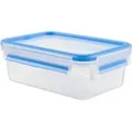 Produktbild: CLIP & CLOSE Frischhaltedose transparent/blau, 1,0 Liter, Klassikformat