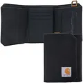 Produktbild: Carhartt Portemonnaie Duck Trifold Wallet, schwarz, aus Nylon, mit Münzfach, 7 Karten- und Ausweisfächer