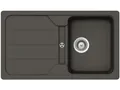Produktbild: SCHOCK Küchenspüle Formhaus D-100 Asphalt 86x50 cm - CRISTALITE® Grau mit Abtropffläche - Küchenspüle für 45 cm Unterschrank - Reversible Einbauspüle - Langlebige Quarzkomposit-Oberfläche