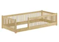 Produktbild: Kinderbett niedriges Bodenbett Kiefer natur 90x200 Kleinkinder Laufstall ähnlich V-60.65-09Rollrost inkl.