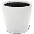 Produktbild: Lechuza Übertopf CLASSICO LS 21, weiß hochglanz, Ø 22 x 20 cm, aus Kunststoff, für innen und außen, Wasserspeicher und Innentopf