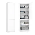 Produktbild: Home Collective Kleiderschrank, Garderobenschrank, Mehrzweckschrank 2-türig mit 5 Einlegeböden | Vielseitiger Schrank für Schlafzimmer, Flur oder Büro | 50x40x180 cm (BxTxH) | Weiß