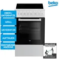Produktbild: Beko FSM57100GW Standherd mit Kochfeld Restwärmeanzeige Zeitschaltuhr 2ML