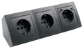 Produktbild: MC POWER Steckdosenblock Ecksteckdose Aufbau anthrazit, 3-fach USB-C / USB-A