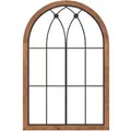 Produktbild: Costway Wandspiegel mit Fensteroptik 60x90cm Braun