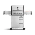 Produktbild: BURNHARD® 3-Brenner Gasgrill Edelstahl inkl. Heckbrenner, mit Edelstahl Grillrost & inkl. stabiler Abdeckhaube, Seitenkochfeld mit Infrarot Keramikbrenner - EARL