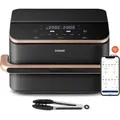 Produktbild: Cosori TwinFry, 10L, XXL Airfryer, 2 Kammern mit herausnehmbarer Trennwand, 4 Heizelemente, Sync-Funktion, ideal für Familien - Schwarz