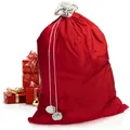 Produktbild: Premium XL Weihnachtssack - roter Geschenksack zum Befüllen - Weihnachtsbeutel